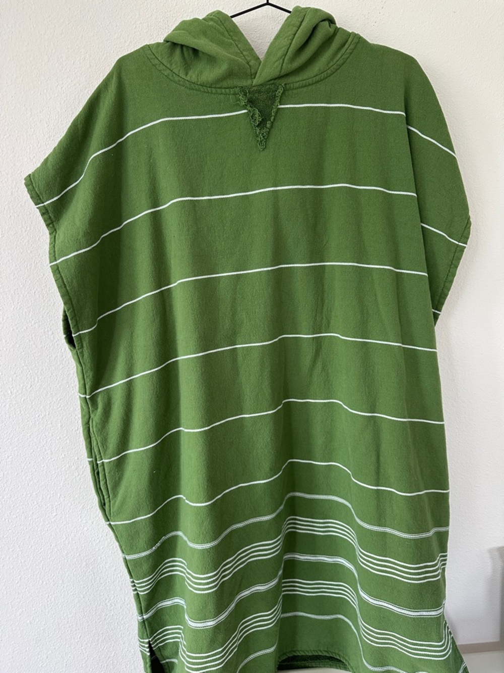 Sand Cloud Green Classic Striped Hooded Poncho OSFM